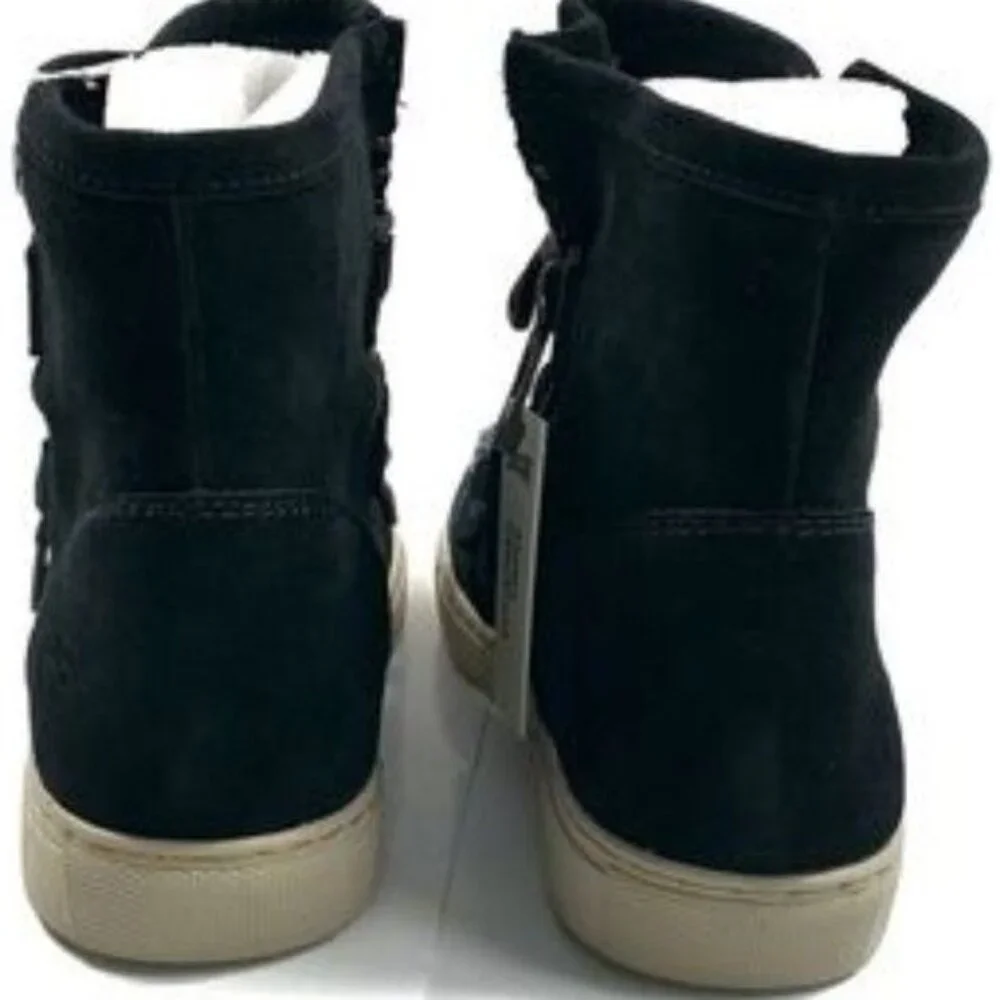 Cougar “Fabiola” Waterproof Black Suede Lace Up Ankle Boots Size 10 NIB Cabin